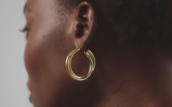 Missoma Lucy Williams Entwine Hoop Earrings | Gold