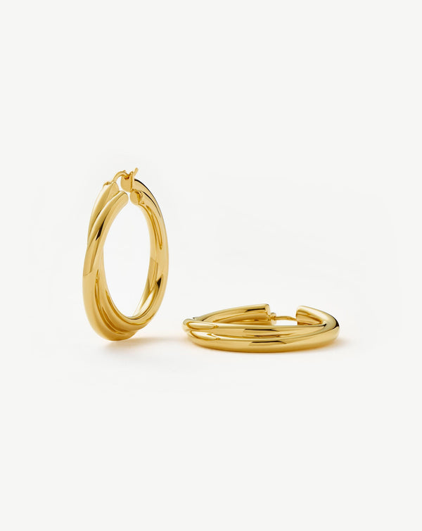 missoma Lucy Williams Entwine Hoop Earrings | Gold