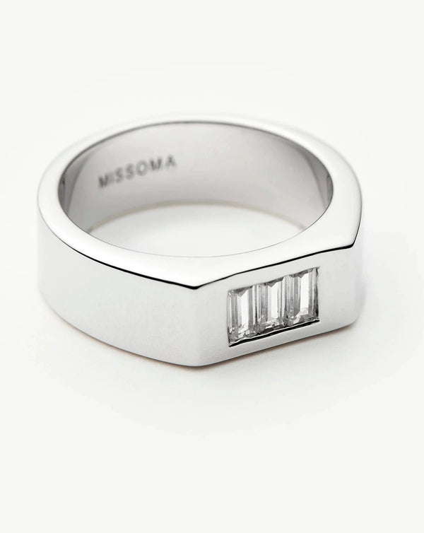 Missoma Lucy Williams Triple Stone Chunky Ring UK