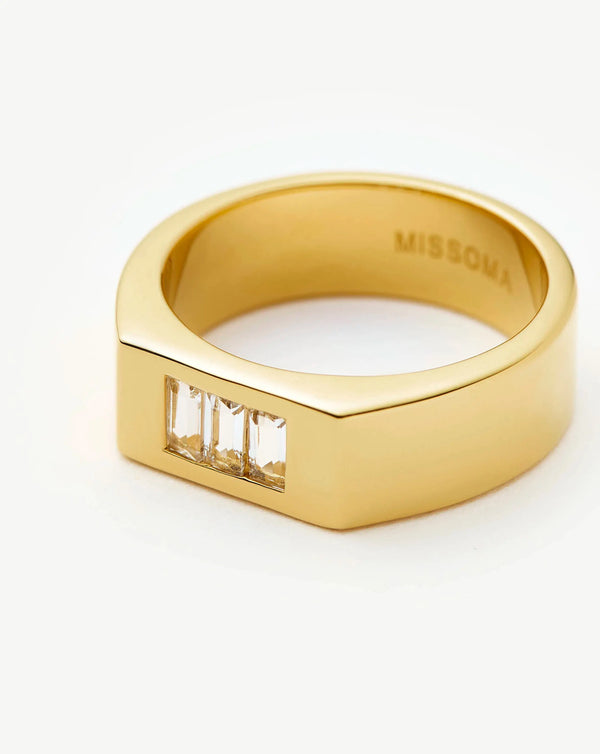 Missoma Lucy Williams Triple Stone Chunky Ring UK