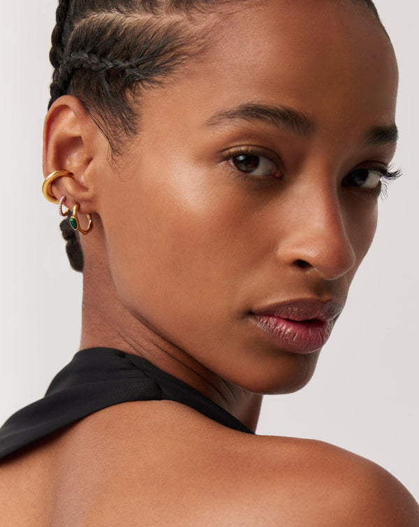 Missoma Magma Gemstone Small Hoop Earrings | Gold UK