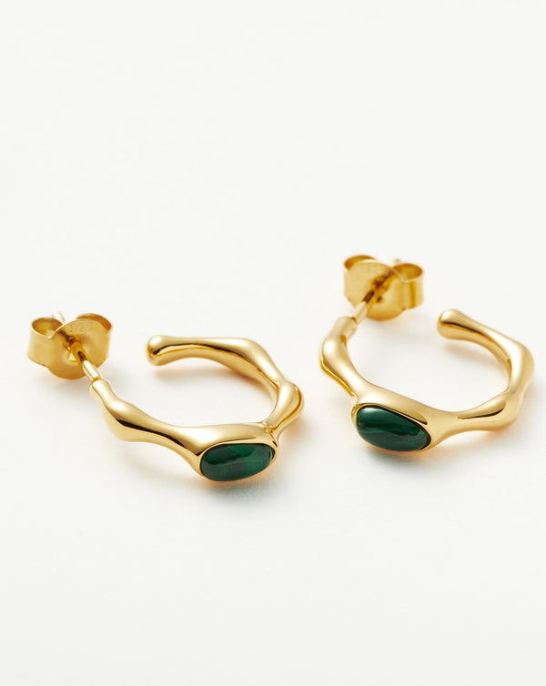 Missoma Magma Gemstone Small Hoop Earrings | Gold UK