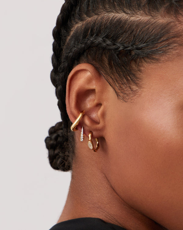 Missoma Magma Gemstone Small Hoop Earrings | Gold UK