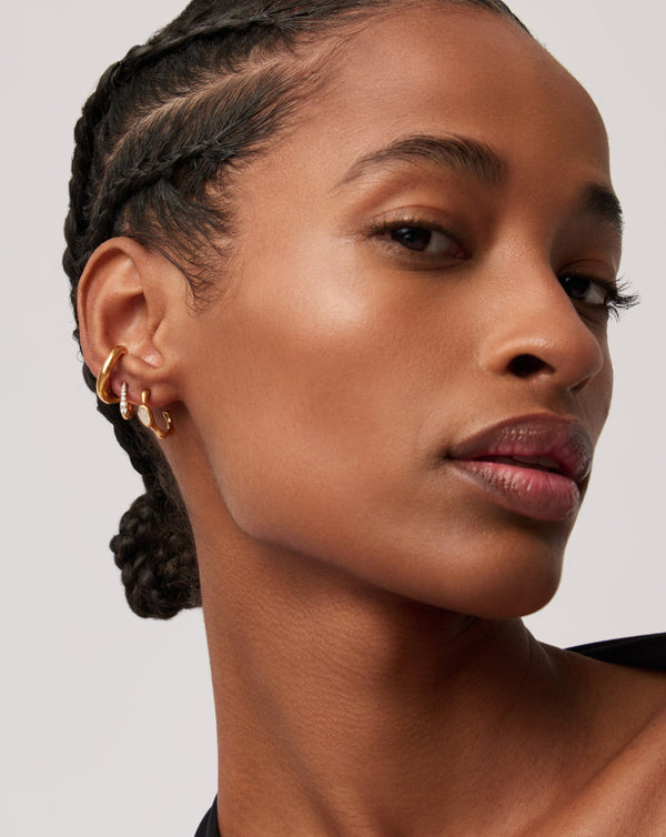 Missoma Magma Gemstone Small Hoop Earrings | Gold UK