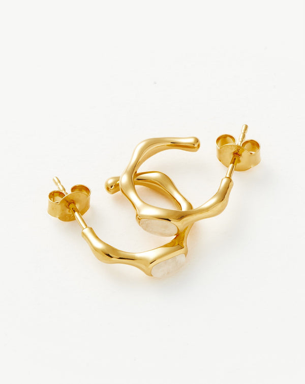 Missoma Magma Gemstone Small Hoop Earrings | Gold UK