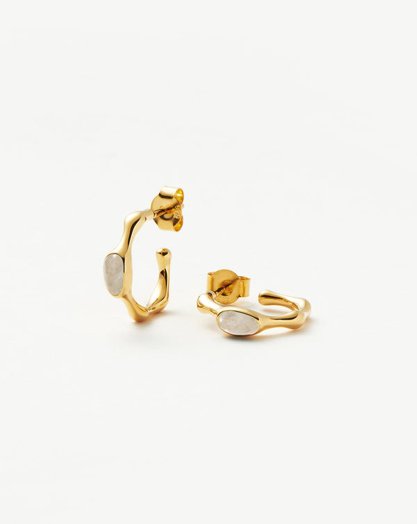 missoma Magma Gemstone Small Hoop Earrings | Gold UK