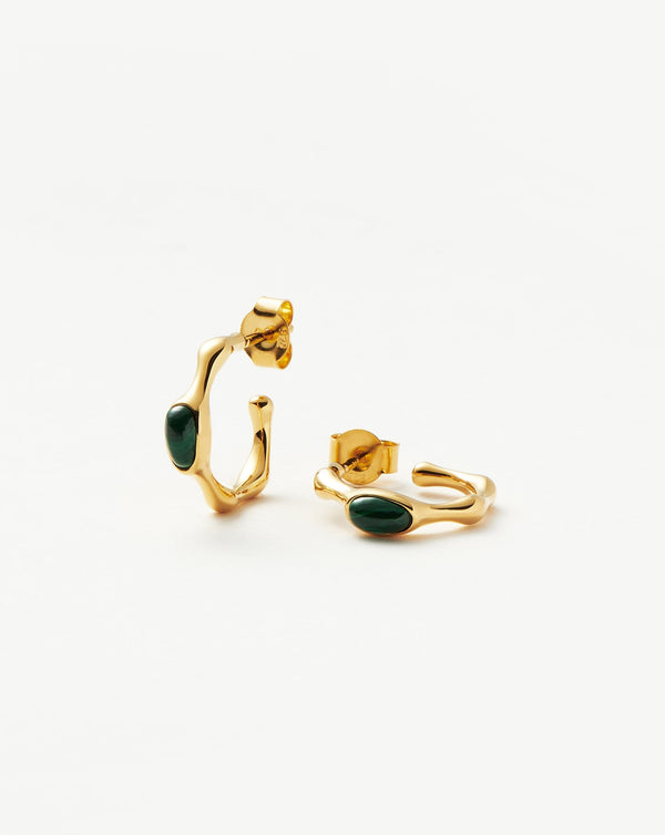 missoma Magma Gemstone Small Hoop Earrings | Gold UK