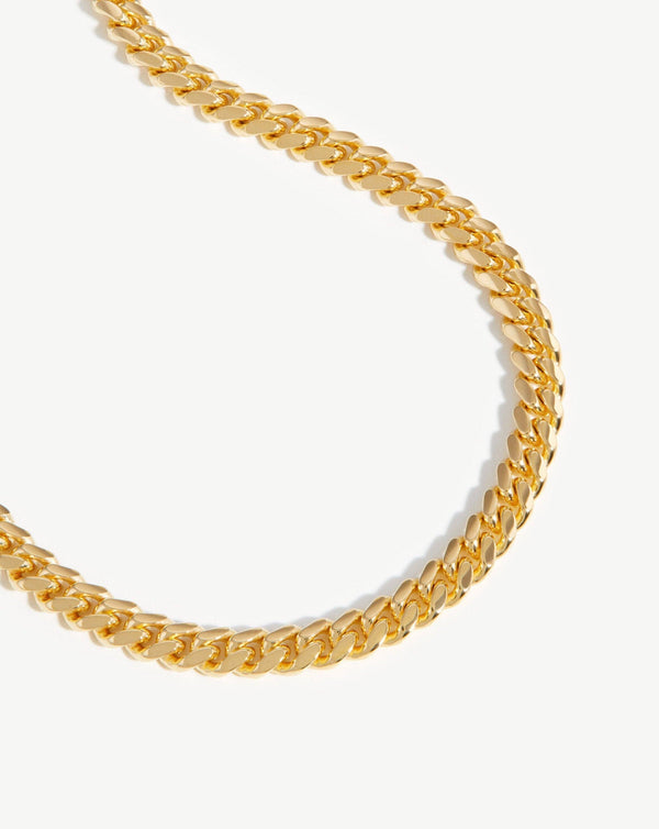 Missoma Mens Round Curb Chain Necklace | Gold