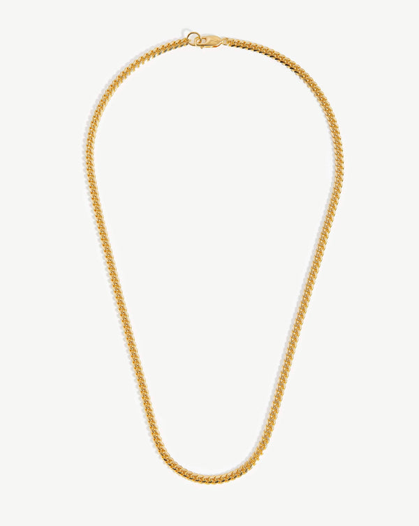 missoma Mens Round Curb Chain Necklace | Gold