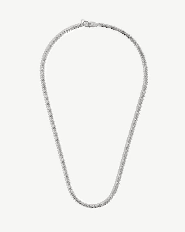 missoma Mens Round Curb Chain Necklace | Silver