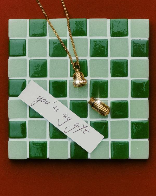 Missoma Message In A Bottle Ridge Pendant Necklace