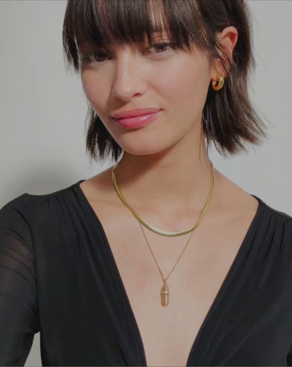 Missoma Message In A Bottle Ridge Pendant Necklace