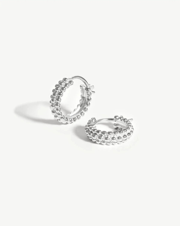 missoma Mini Baya Silver Hoop Earrings UK