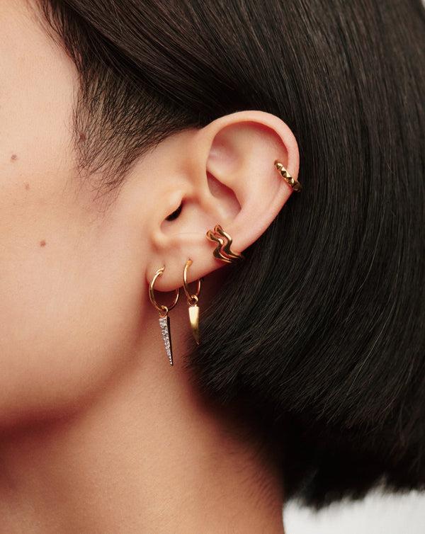 Missoma Mini Claw Charm Hoop Vermeil Earrings
