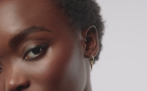 Missoma Mini Claw Charm Hoop Vermeil Earrings