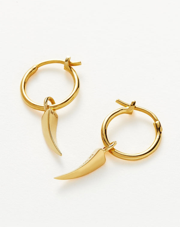 Missoma Mini Claw Charm Hoop Vermeil Earrings