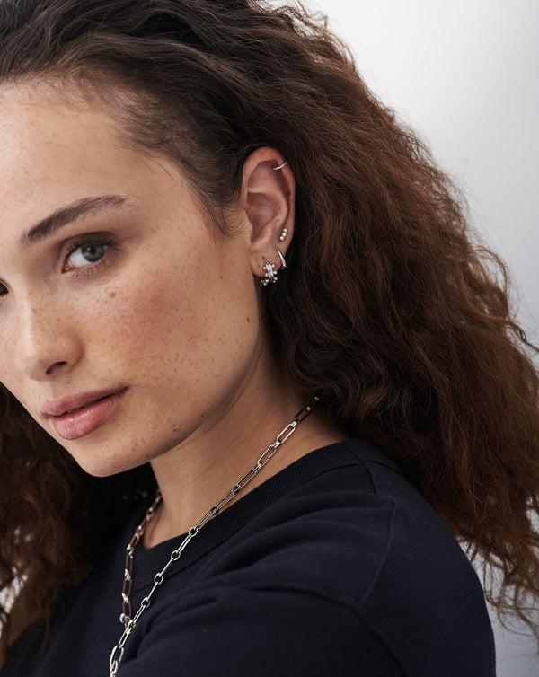 Missoma Mini Double Beaded Hoop Earrings