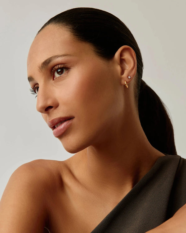 Missoma Mini Solar Studded Hoop Earrings