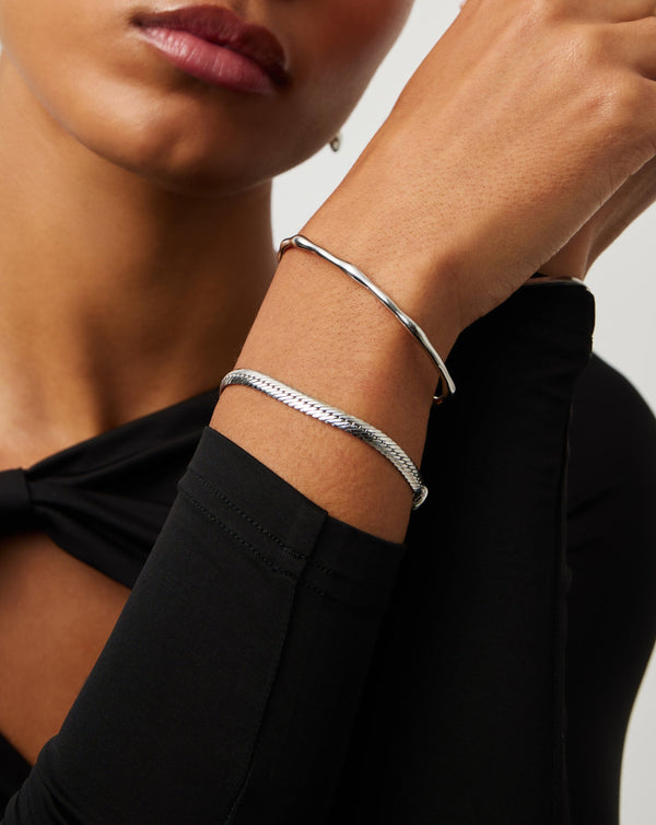 Missoma Molten Cuff Bracelet | Silver Plated