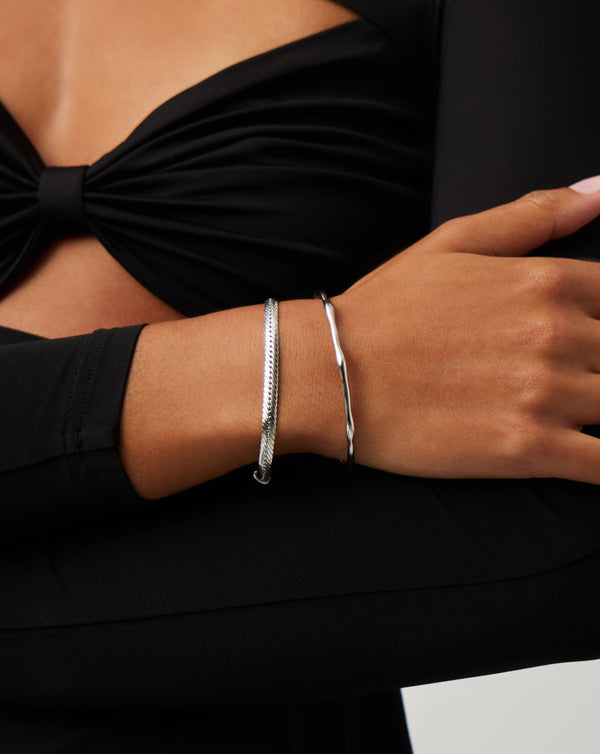 Missoma Molten Cuff Bracelet | Silver Plated