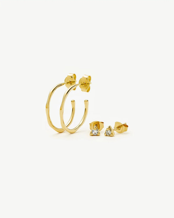 Missoma Molten Hoop & Prism Stud Earrings Set UK