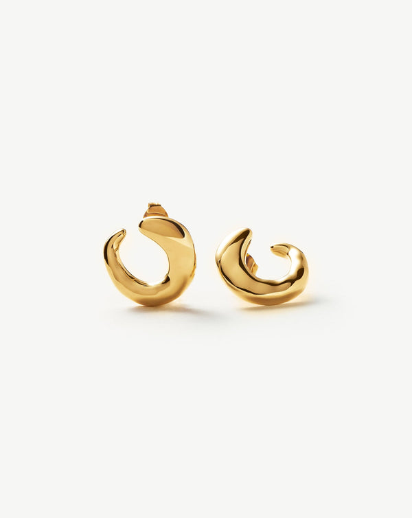 missoma Molten Open Earrings | 18ct Gold Vermeil