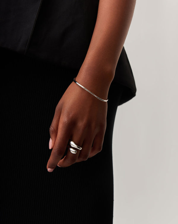 Missoma Molten Ripple Bangle | Sterling Silver