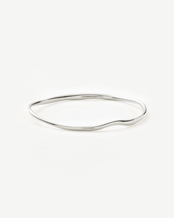 missoma Molten Ripple Bangle | Sterling Silver