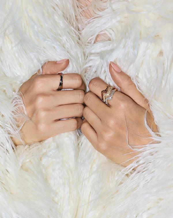 Missoma Molten Snow Stacking Ring Set UK