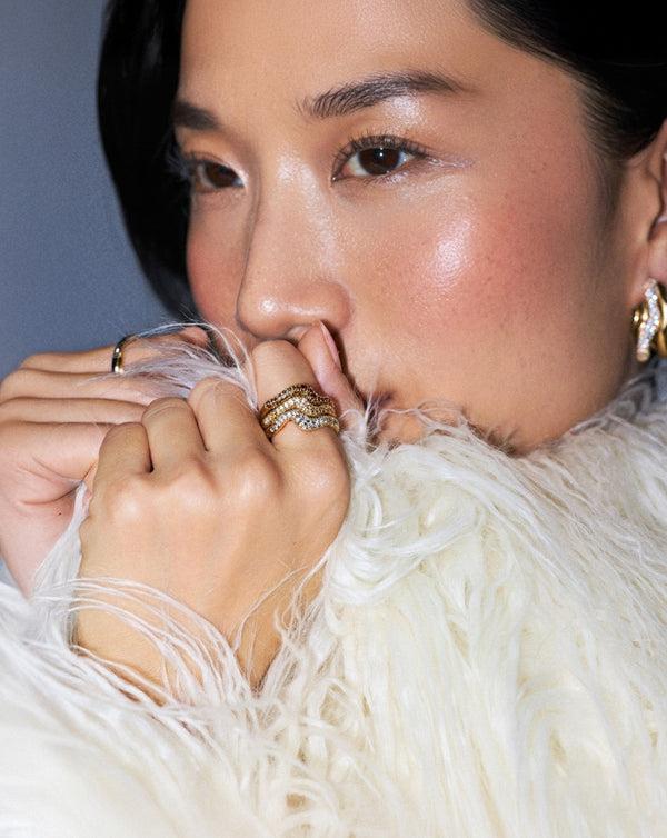 Missoma Molten Snow Stacking Ring Set UK