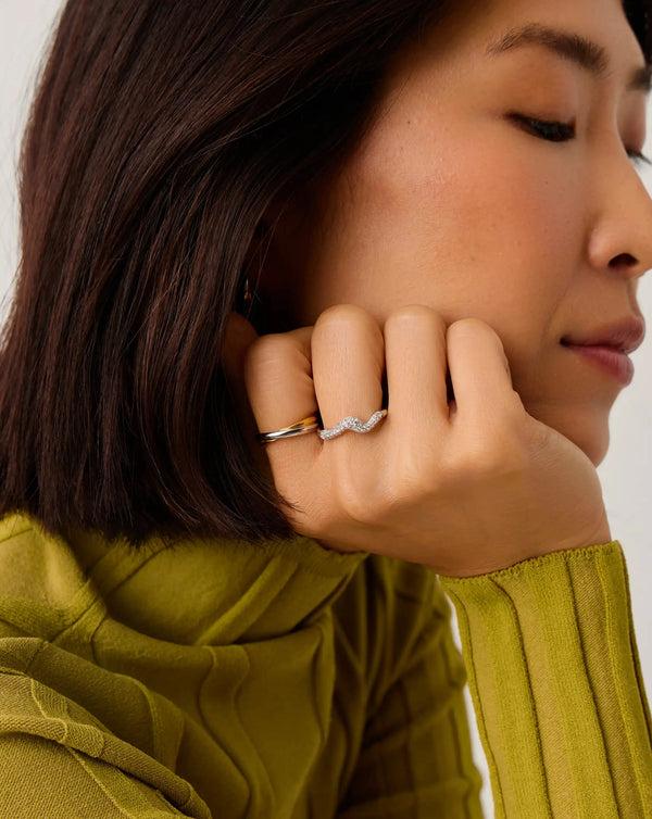 Missoma Molten Snow Stacking Ring UK