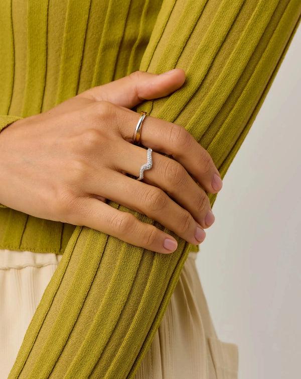 Missoma Molten Snow Stacking Ring UK