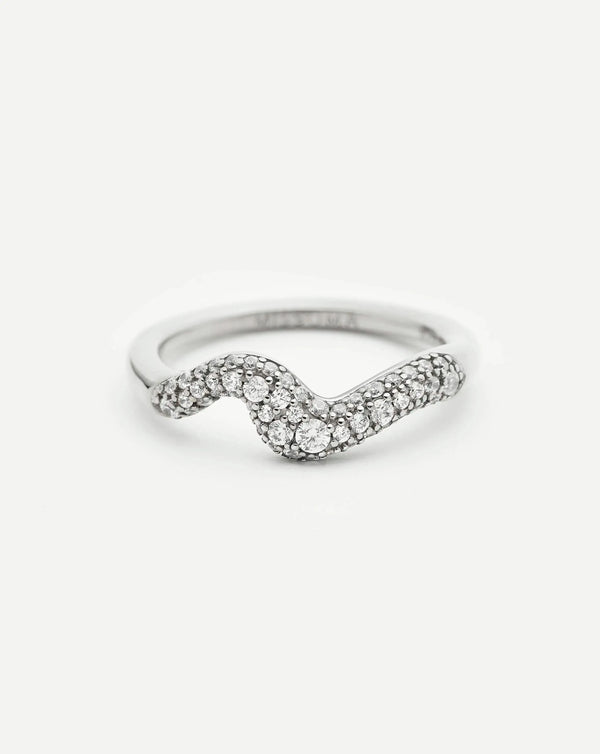 missoma Molten Snow Stacking Ring UK