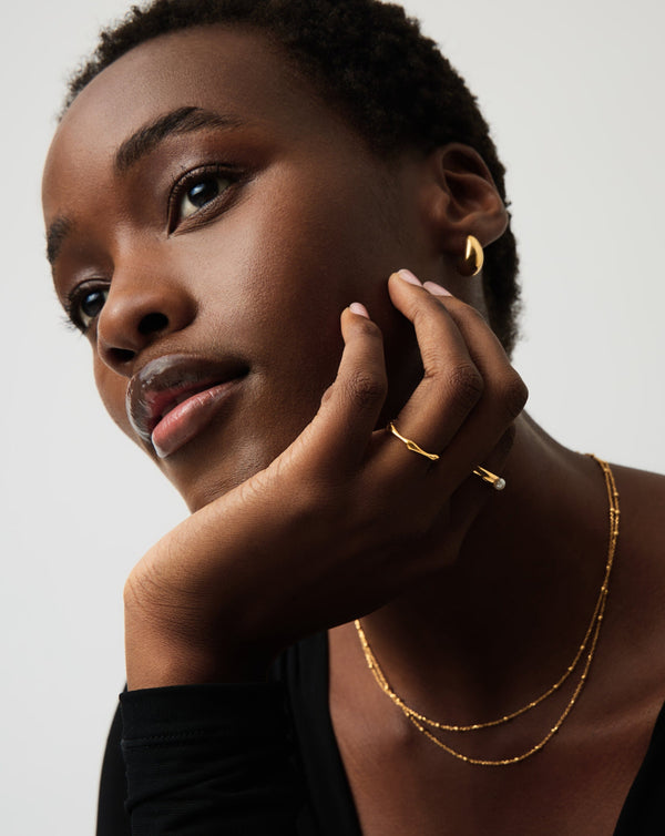 Missoma Molten Stacking Ring | 18ct Gold Vermeil