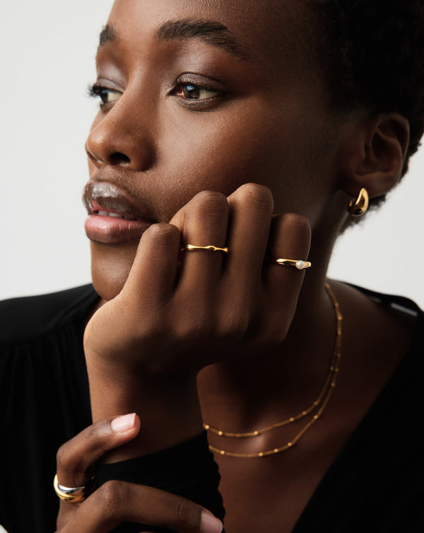 Missoma Molten Stacking Ring | 18ct Gold Vermeil