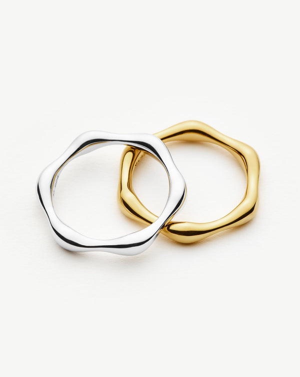 Missoma Molten Stacking Ring | 18ct Gold Vermeil