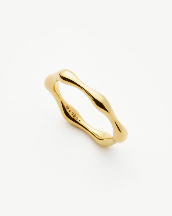 missoma Molten Stacking Ring | 18ct Gold Vermeil