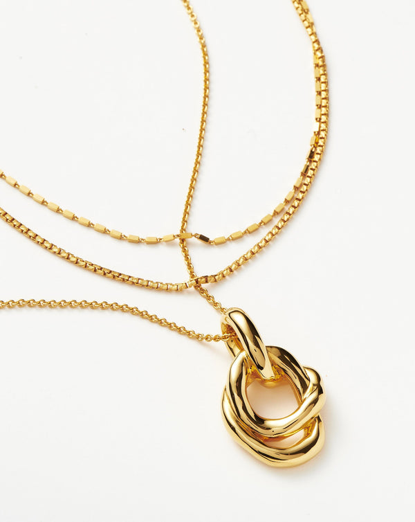 Missoma Molten Twisted Pendant Necklace Set