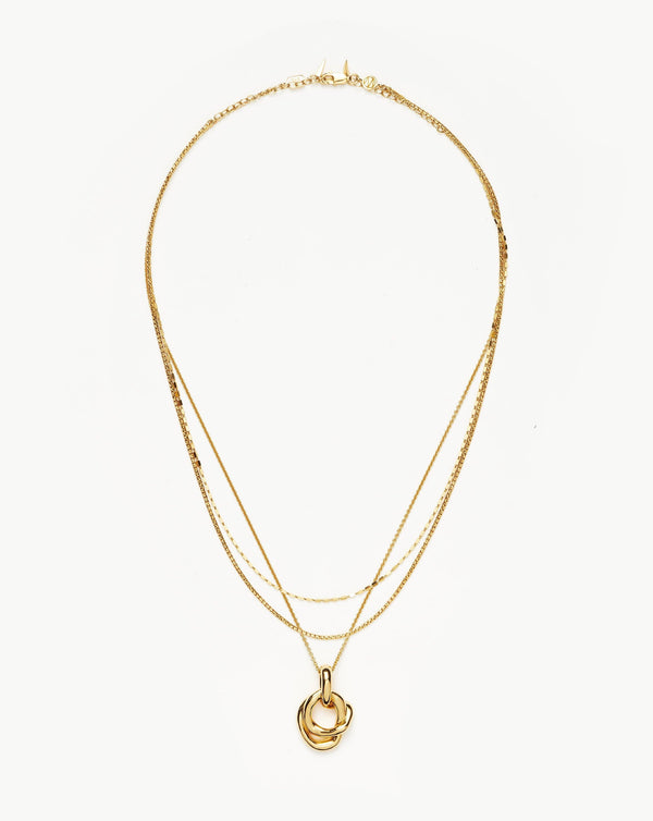 missoma Molten Twisted Pendant Necklace Set