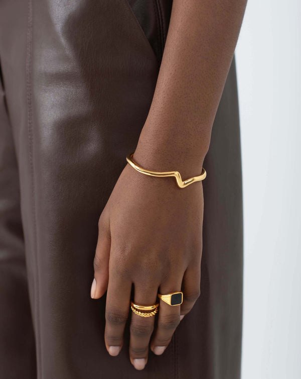 Missoma Molten Wave Gold Cuff Bracelet UK