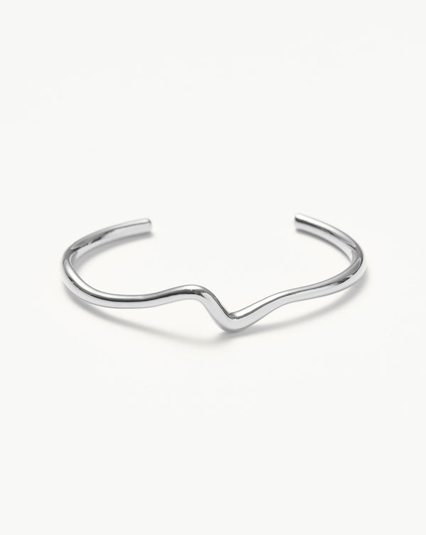 missoma Molten Wave Silver Cuff Bracelet UK