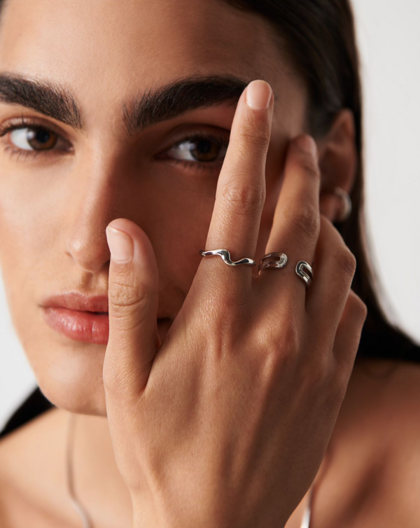Missoma Molten Wave Stacking Ring UK