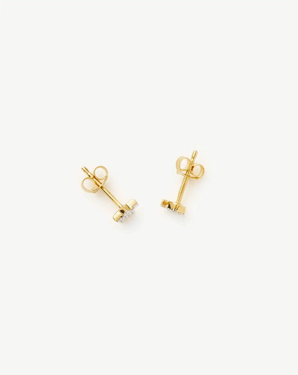 Missoma Pave Star Moon Stud Earrings UK