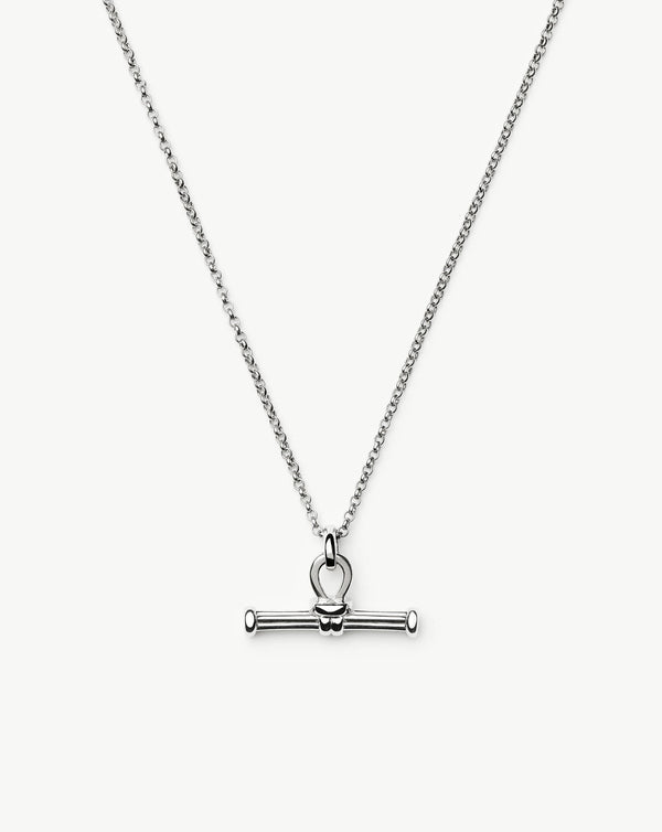missoma Ridge T-Bar Chain Necklace | Silver Plated