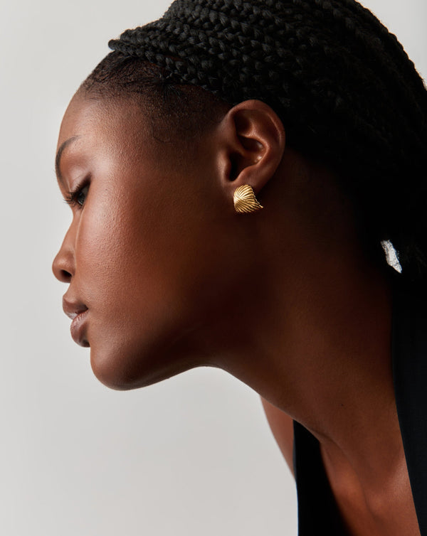 Missoma Ripple Stud Earrings | 18ct Gold Plated