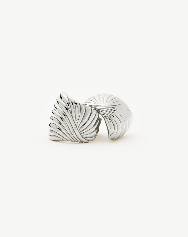 Missoma Ripple Stud Earrings | Silver Plated