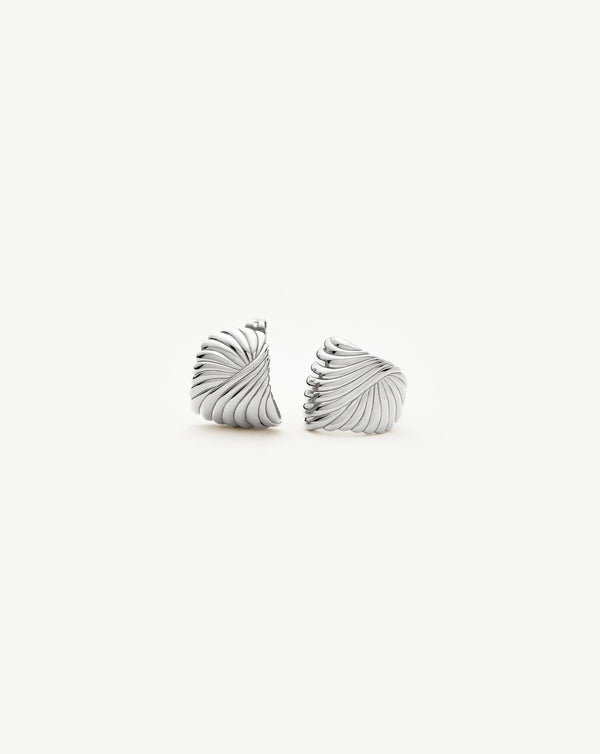 missoma Ripple Stud Earrings | Silver Plated