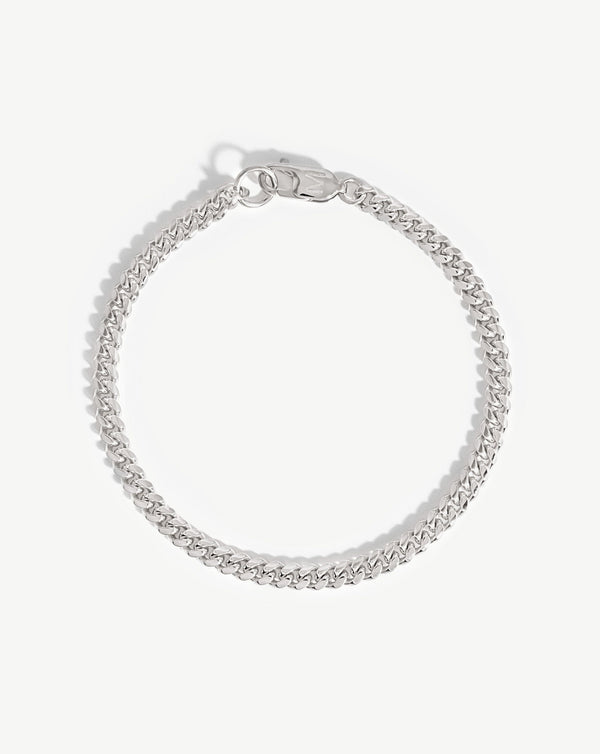 missoma Round Curb Silver Chain Bracelet UK