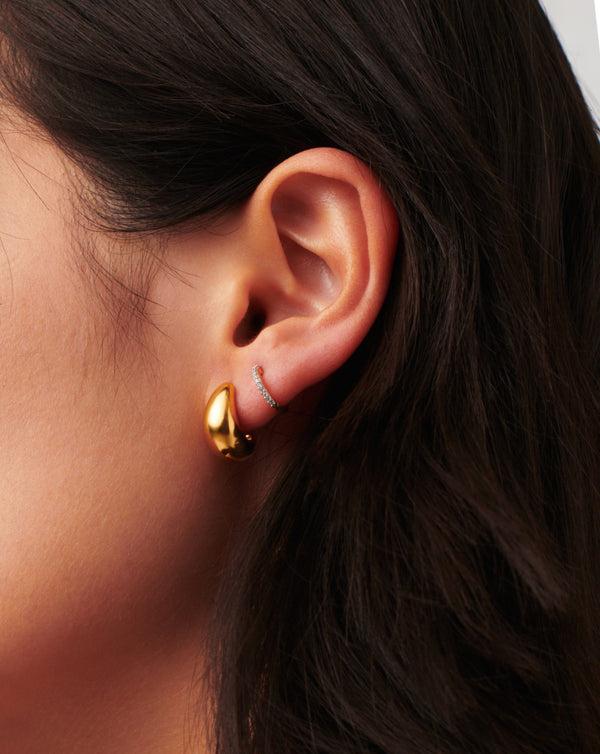 Missoma Savi Dome Mini Hoop Gold Earrings UK
