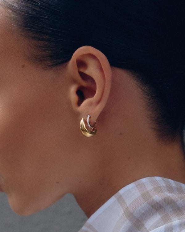 Missoma Savi Dome Mini Hoop Gold Earrings UK